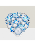 60 Pcs Winter Theme Balloons Set With 50 Snowflake Latex Balloons And 10 Snowflake Foil Balloons -
