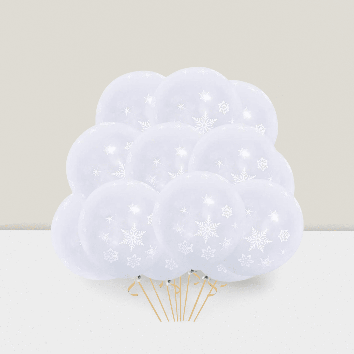 50-Pc Christmas Snowflake Balloons for Winter Wonderland Weddings and Parties