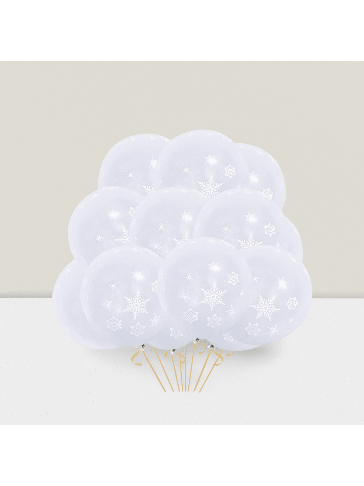 50-Pc Christmas Snowflake Balloons for Winter Wonderland Weddings and Parties