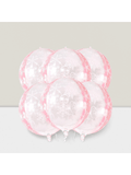 6 Pc 22 Inch Pink Snowflake Mylar Balloons for Winter Onederland Birthday Decor