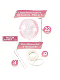 6 Pc 22 Inch Pink Snowflake Mylar Balloons for Winter Onederland Birthday Decor