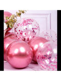 47-Piece Hot Pink and Confetti Balloon Set for Birthday Graduation and Parties