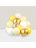 60 Yellow White Gold Confetti 12 Inch Balloons for Sunflower and Wedding Decor
