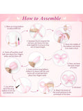 140pcs Hot Pink Balloon Arch Kit with Light & Metallic Pink Balloons