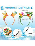 16PCS Hawaiian Party Favors Luau Head Boppers Flamingo Pineapple Tiki Set