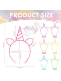 24pcs Unicorn Headbands Birthday Party Favors Hairbands & Accessories
