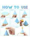 40PCS Colorful Mini Party Hats Small Cone Paper Hats for Birthday Games
