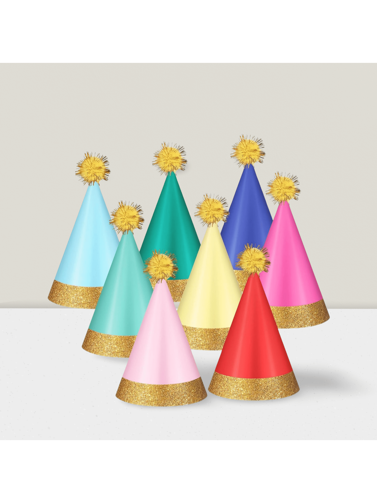 40PCS Colorful Mini Party Hats Small Cone Paper Hats for Birthday Games