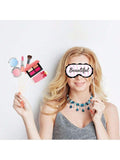 25-Pack Spa Photo Booth Props with Sticks for Makeup, Spa, or Birthday Parties