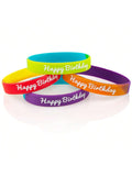 36-Pack Happy Birthday Silicone Bracelets for Party Favors or Classroom Prizes