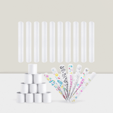 64-Pack DIY White Slap Bracelets for Party Favors, Crafts, or Holiday Bag Fillers