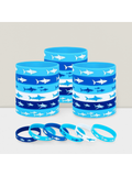 42 Pc Shark Silicone Bracelets Ocean Sea Life Rubber Wristbands for Under the Sea Party