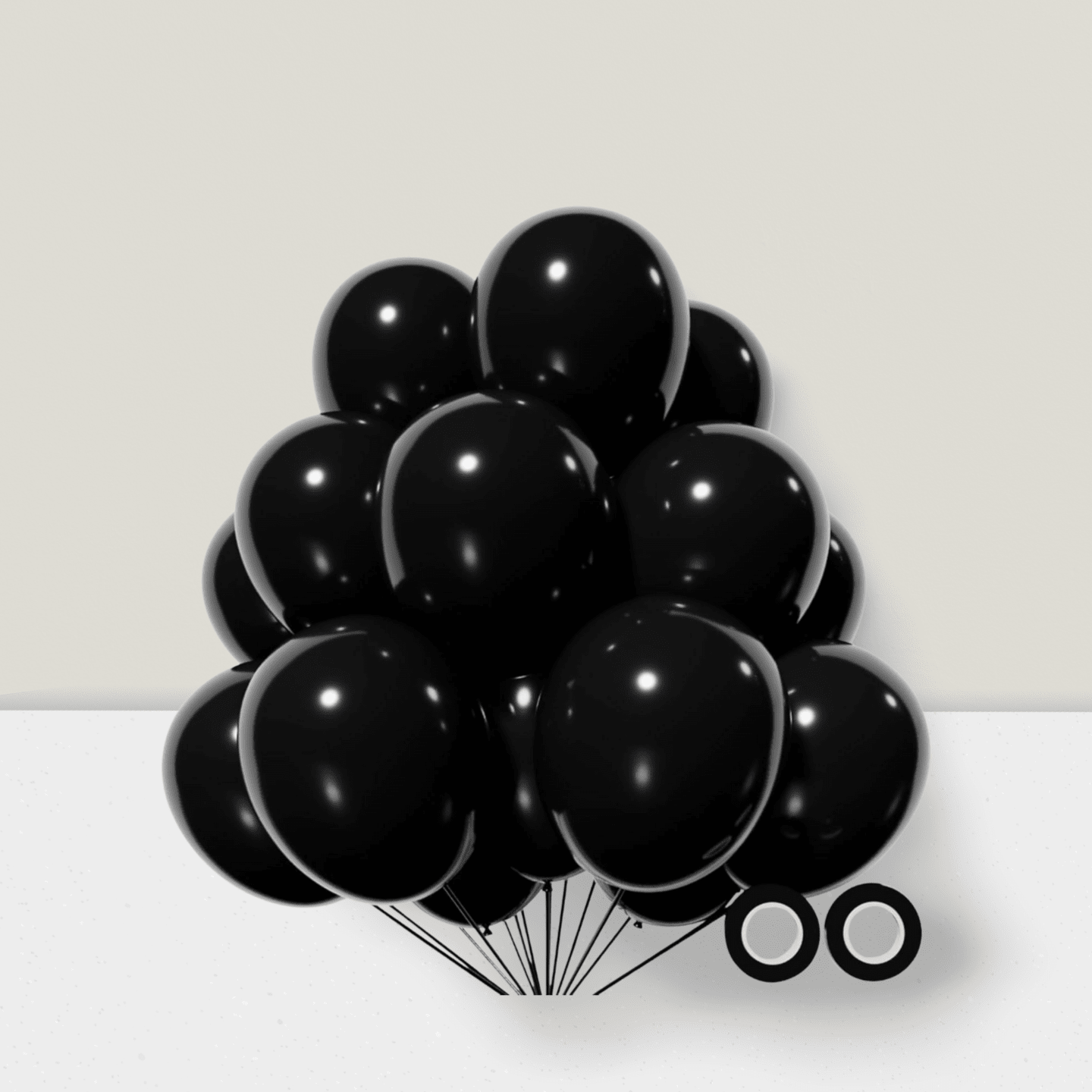 110-Pack 12 Inch Latex Balloons with Ribbons for Birthdays Weddings and Parties