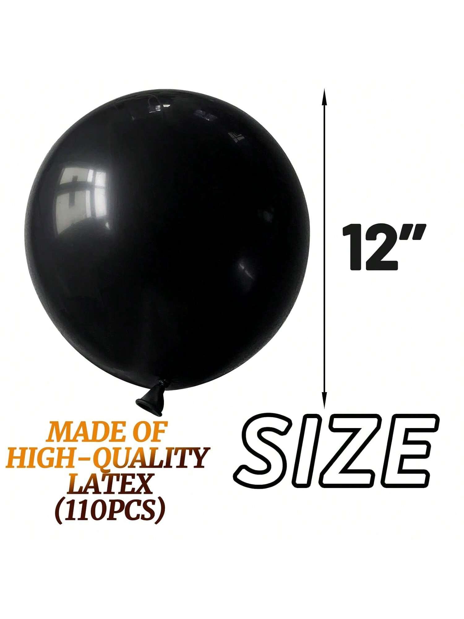 110-Pack 12 Inch Latex Balloons with Ribbons for Birthdays Weddings and Parties