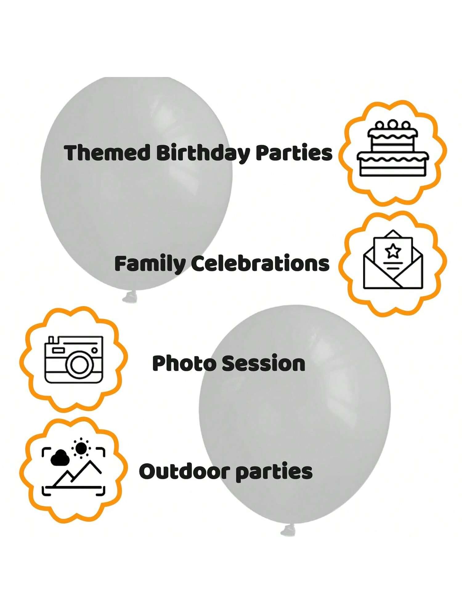 110-Pack 12 Inch Latex Balloons with Ribbons for Birthdays Weddings and Parties