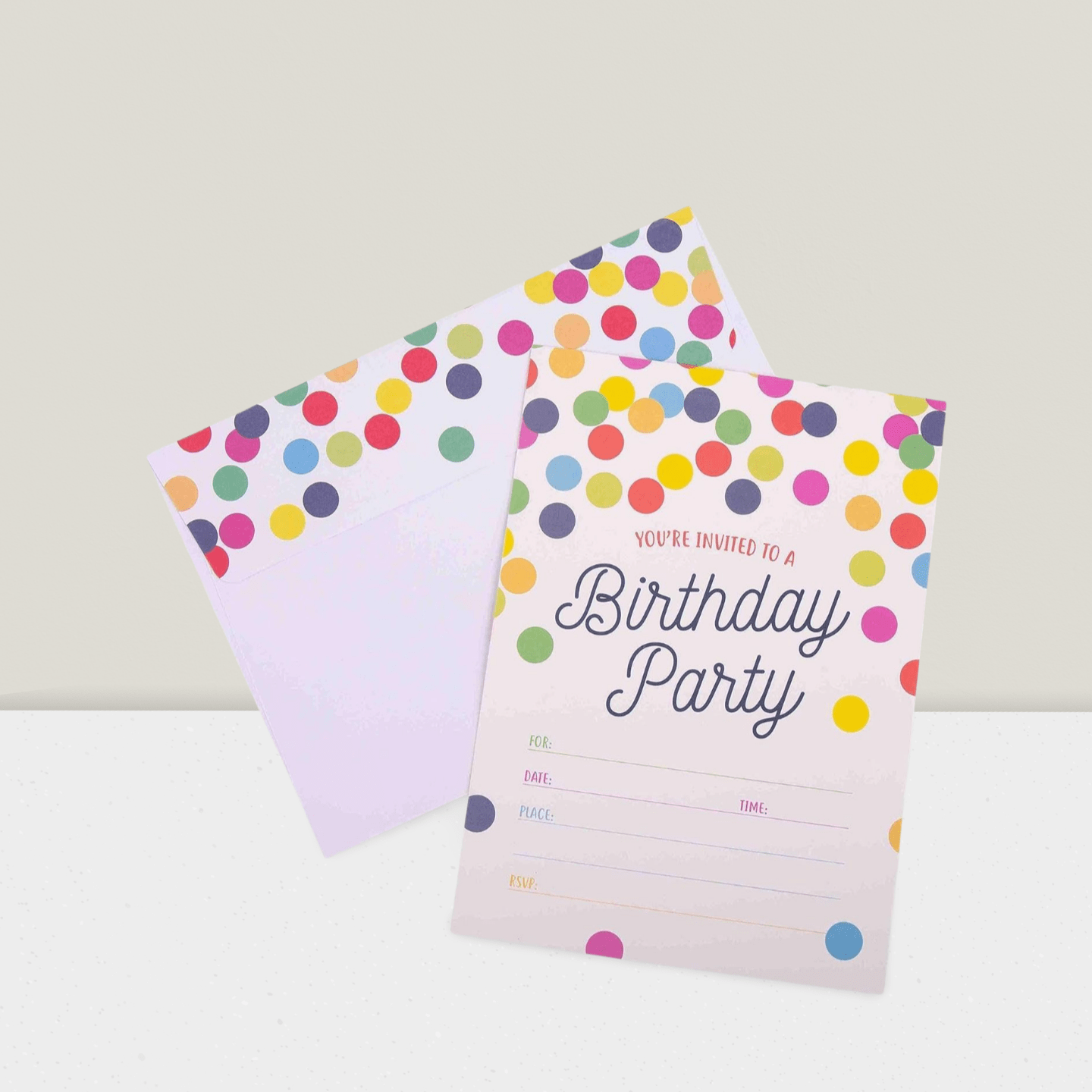 20-Pack Birthday Party Invitations with Envelopes for Any Celebration