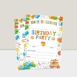 20-Pack Birthday Party Invitations with Envelopes for Party Celebrations