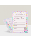 24-Pack Confetti Birthday Invitations 5x7 with Envelopes for Party Celebrations