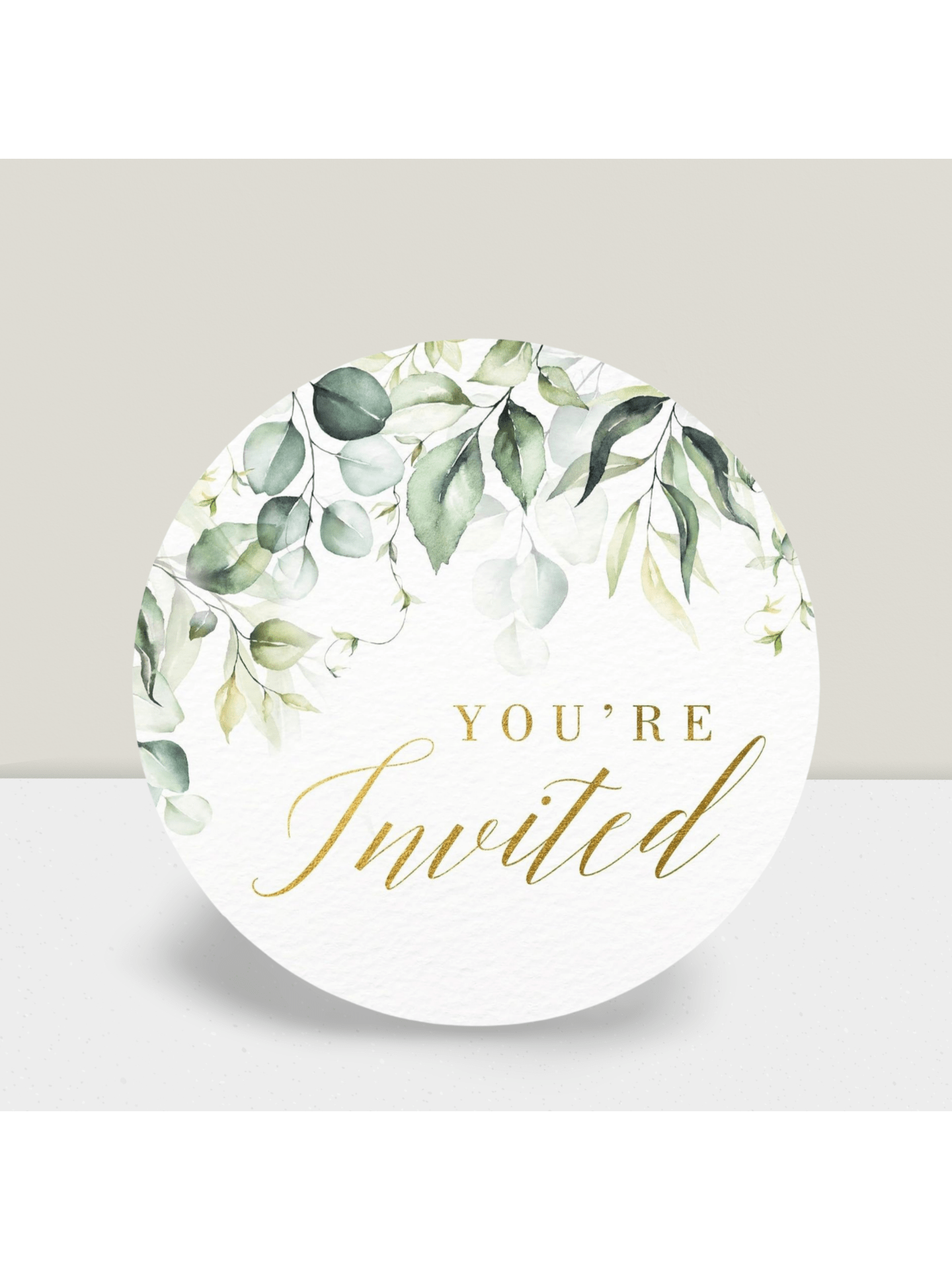 108-Pack Greenery Wedding Invitation Stickers (1.4") – Gold Foil Waterproof Envelope Seals For Weddings, Bridal Showers, Birthdays & Parties!,