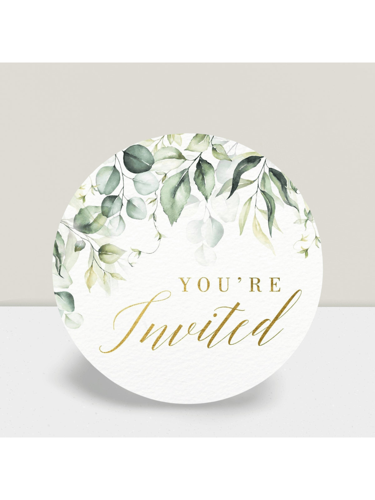 108-Pack Greenery Wedding Invitation Stickers (1.4") – Gold Foil Waterproof Envelope Seals For Weddings, Bridal Showers, Birthdays & Parties!,
