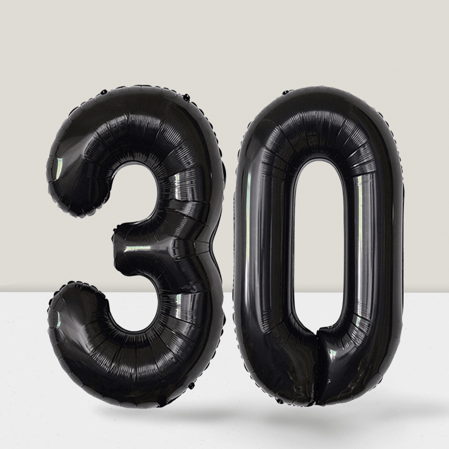 30 Inch Black Number 30 Foil Balloon for 30th Birthday Anniversary Party
