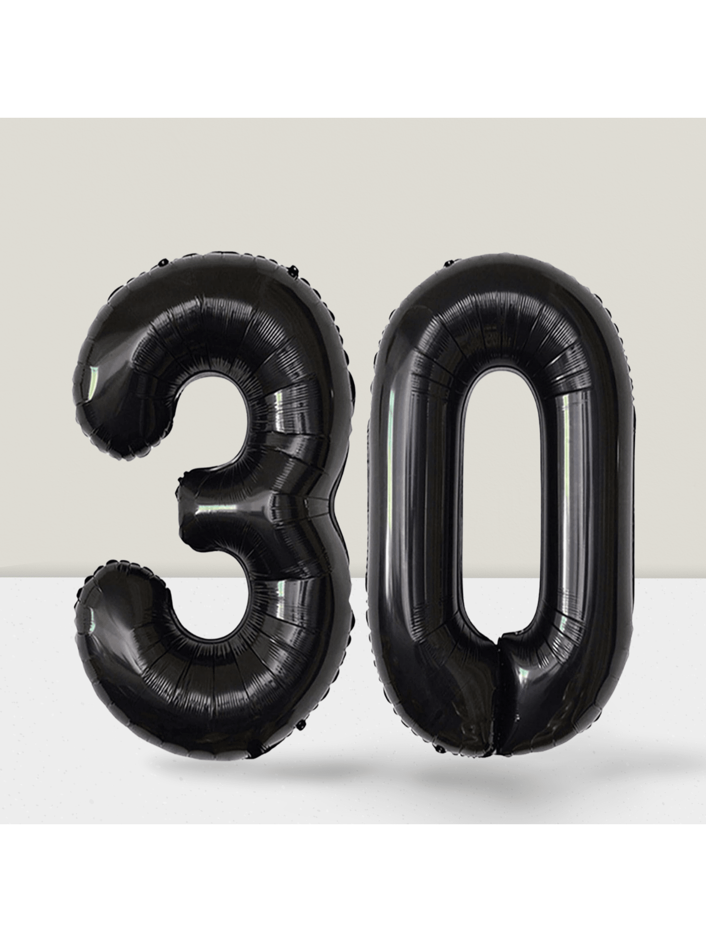 30 Inch Black Number 30 Foil Balloon for 30th Birthday Anniversary Party