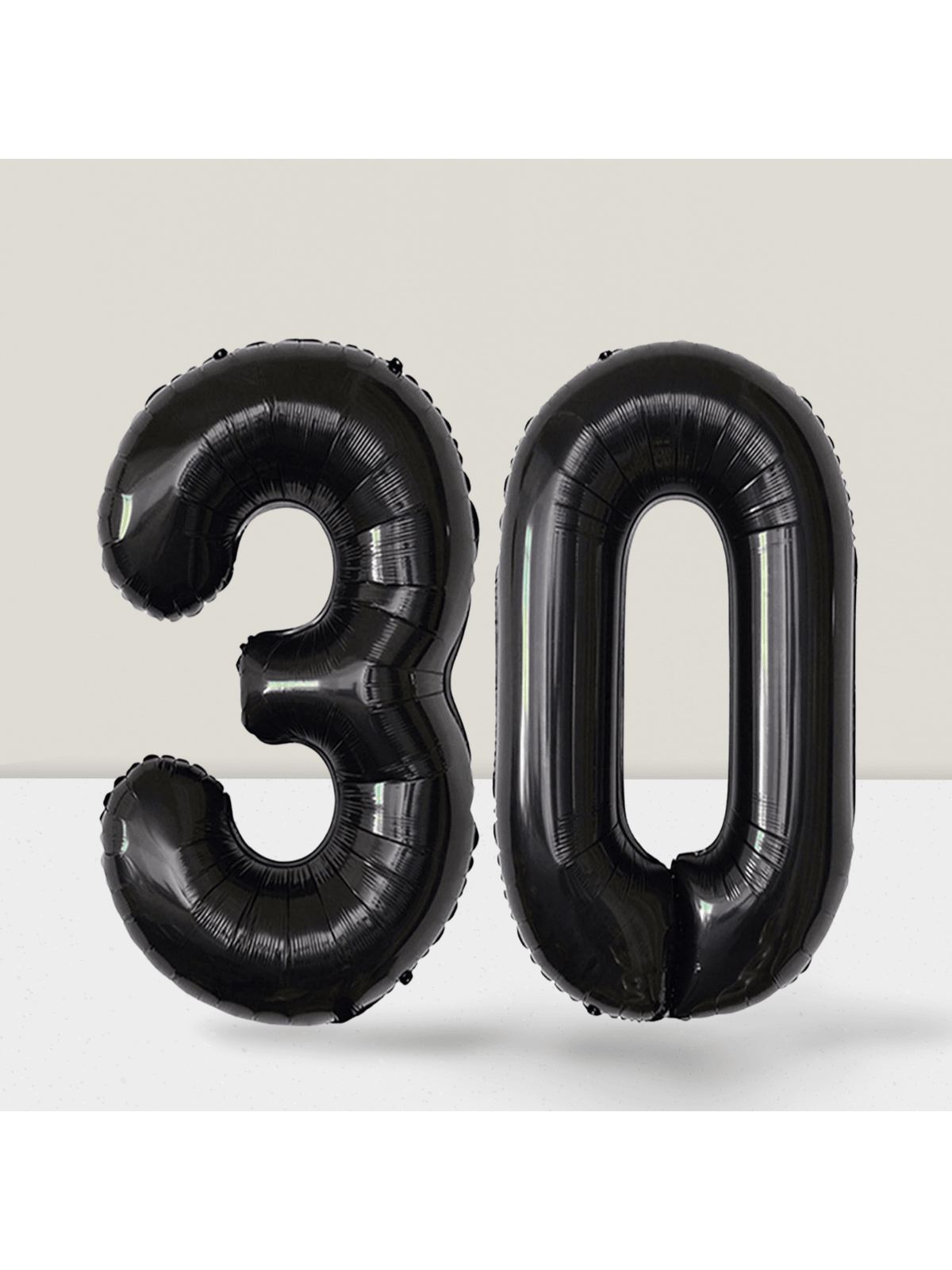 30 Inch Black Number 30 Foil Balloon for 30th Birthday Anniversary Party