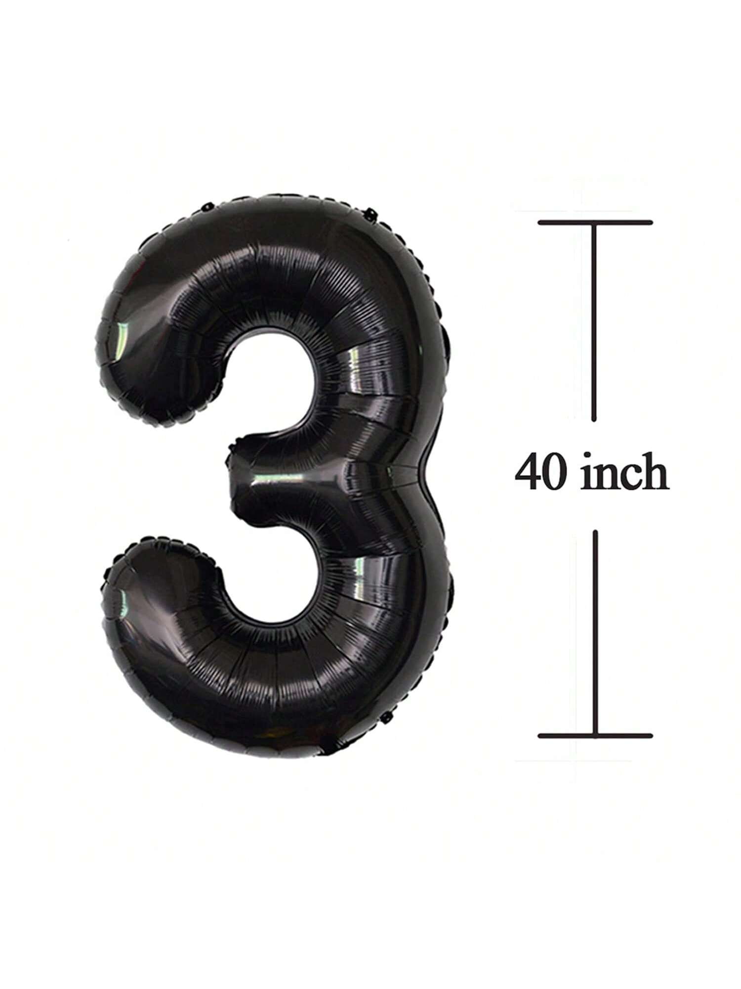 30 Inch Black Number 30 Foil Balloon for 30th Birthday Anniversary Party