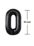 30 Inch Black Number 30 Foil Balloon for 30th Birthday Anniversary Party