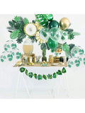 50 Pc 12 Inch Palm Leaves Latex Balloons Clear Jungle Leaf for Hawaiian and Jungle Party