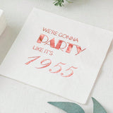 50-Piece Rose Gold 70th Birthday Napkins 3-Ply for Cake Dessert and Drinks