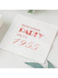 50-Piece Rose Gold 70th Birthday Napkins 3-Ply for Cake Dessert and Drinks