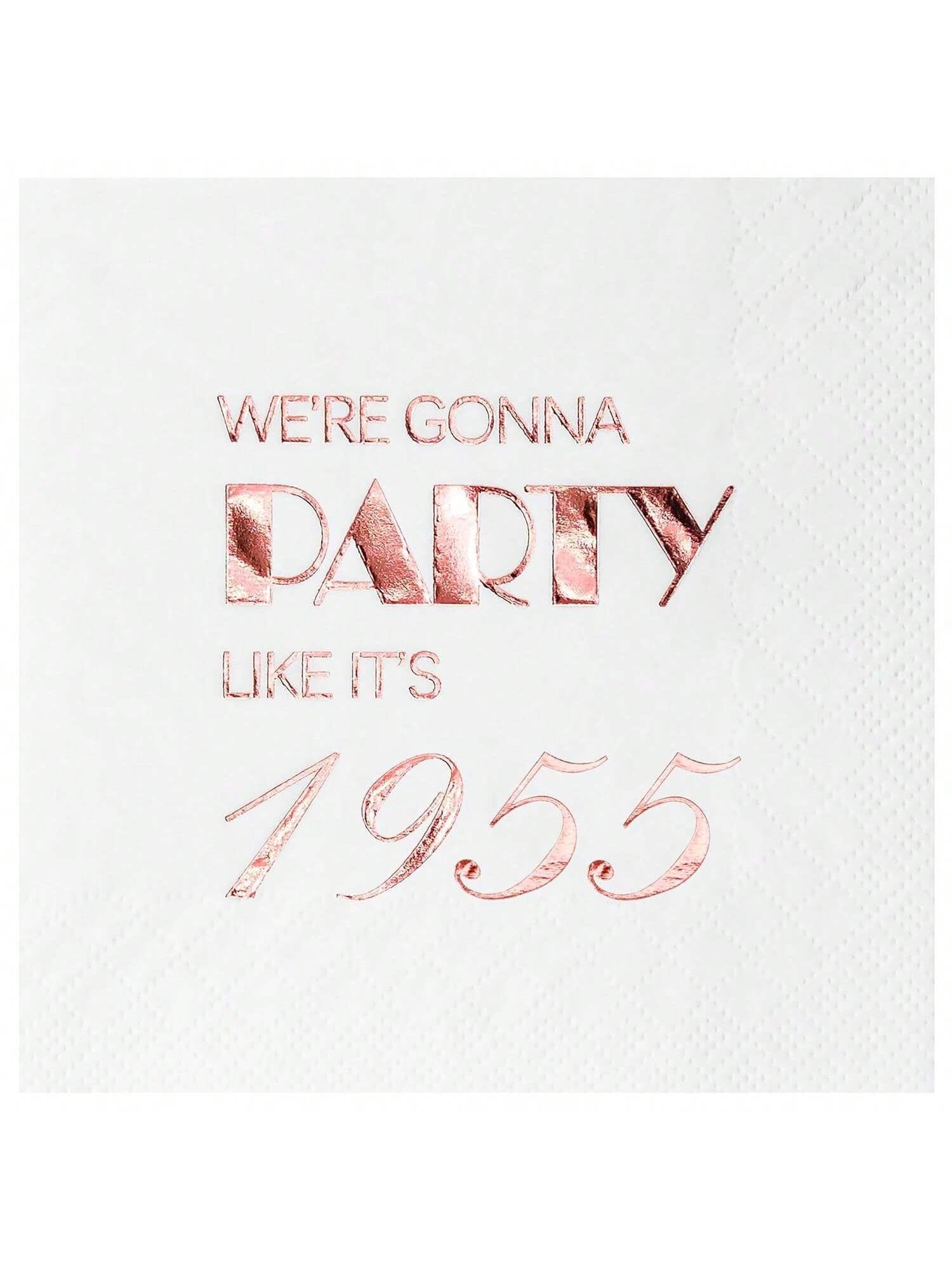50-Piece Rose Gold 70th Birthday Napkins 3-Ply for Cake Dessert and Drinks