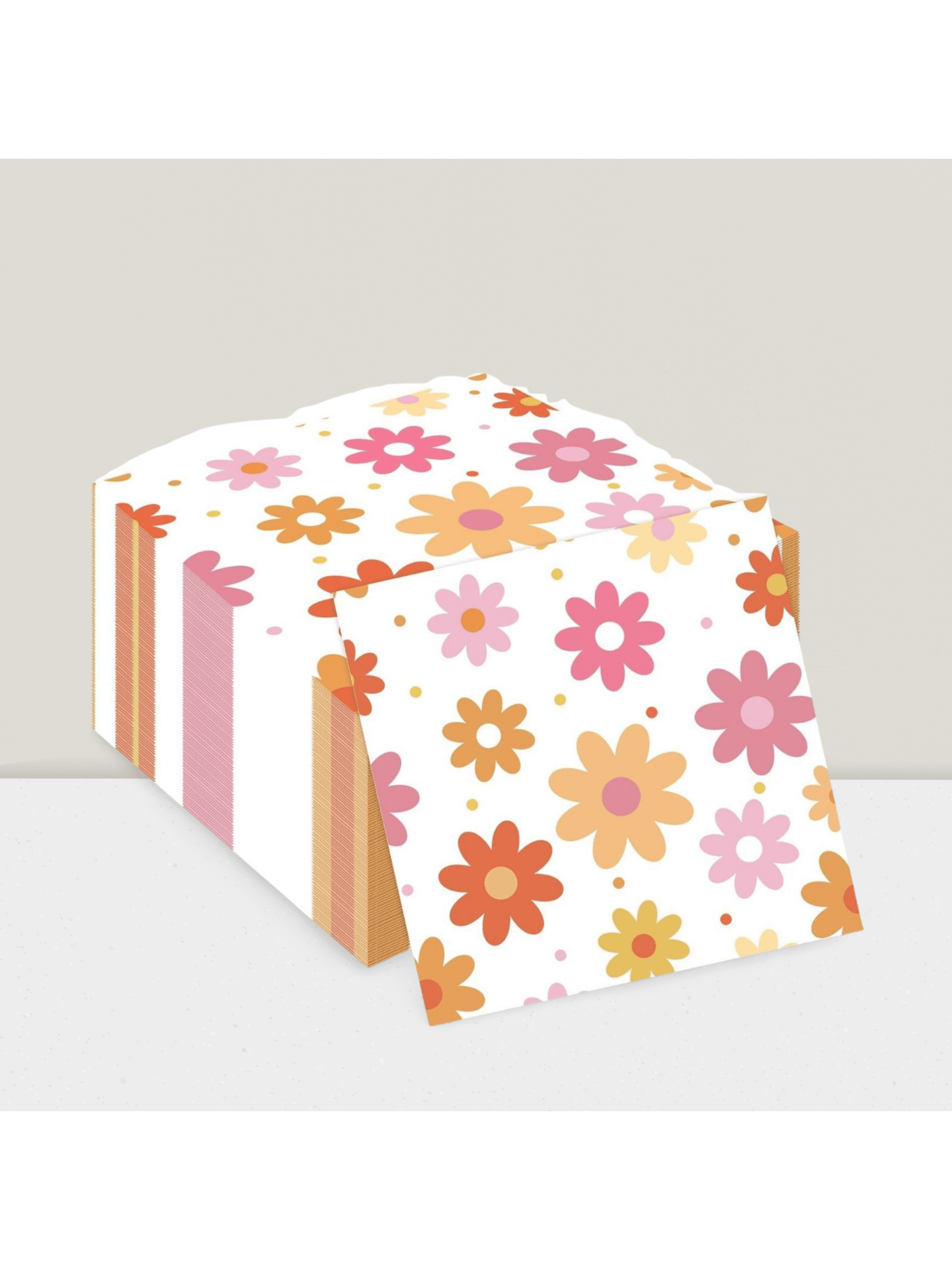 60PCS Groovy Daisy Paper Napkins Boho Floral Disposable Party Supplies