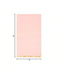 50pcs Pink Paper Dinner Napkins 3-Ply Gold Foil Edges Party Supplies