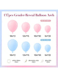 137PCS Gender Reveal Balloon Arch Kit Pink & Blue Party Decorations