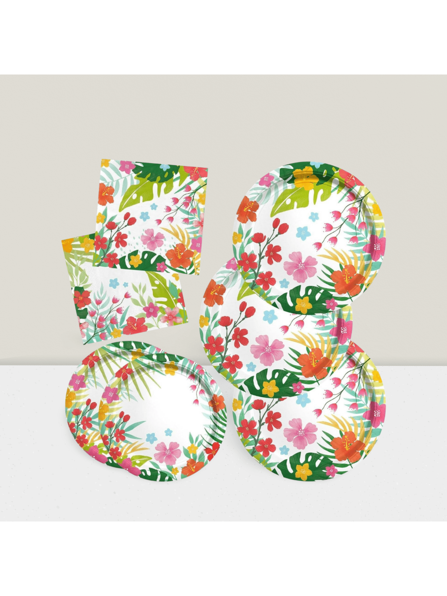 Tropical Luau Party Kit for 20 Aloha Hawaiian Plates Napkins Decor