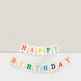 Colorful Happy Birthday Burlap Banner Durable Party Decoration