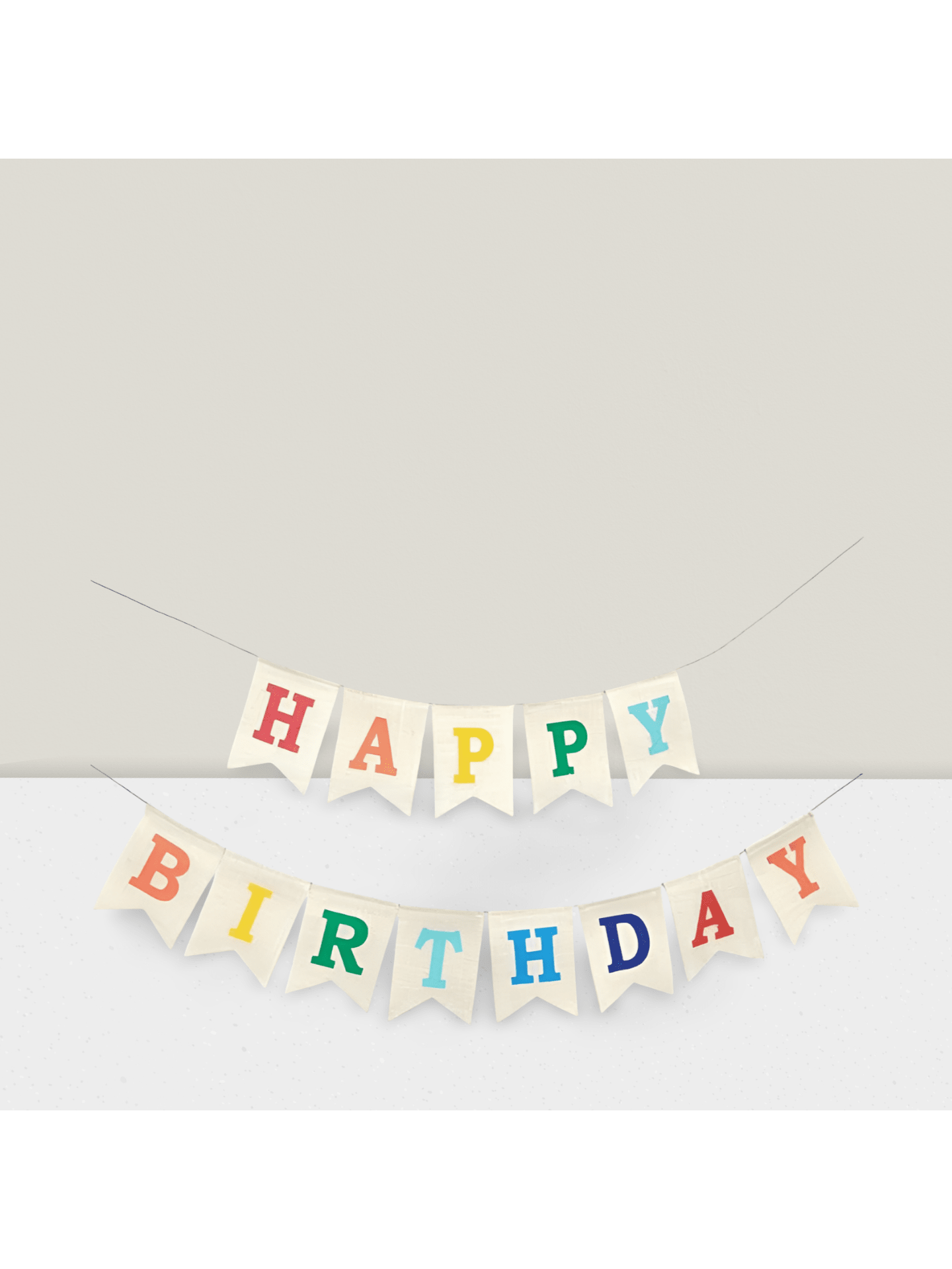 Colorful Happy Birthday Burlap Banner Durable Party Decoration