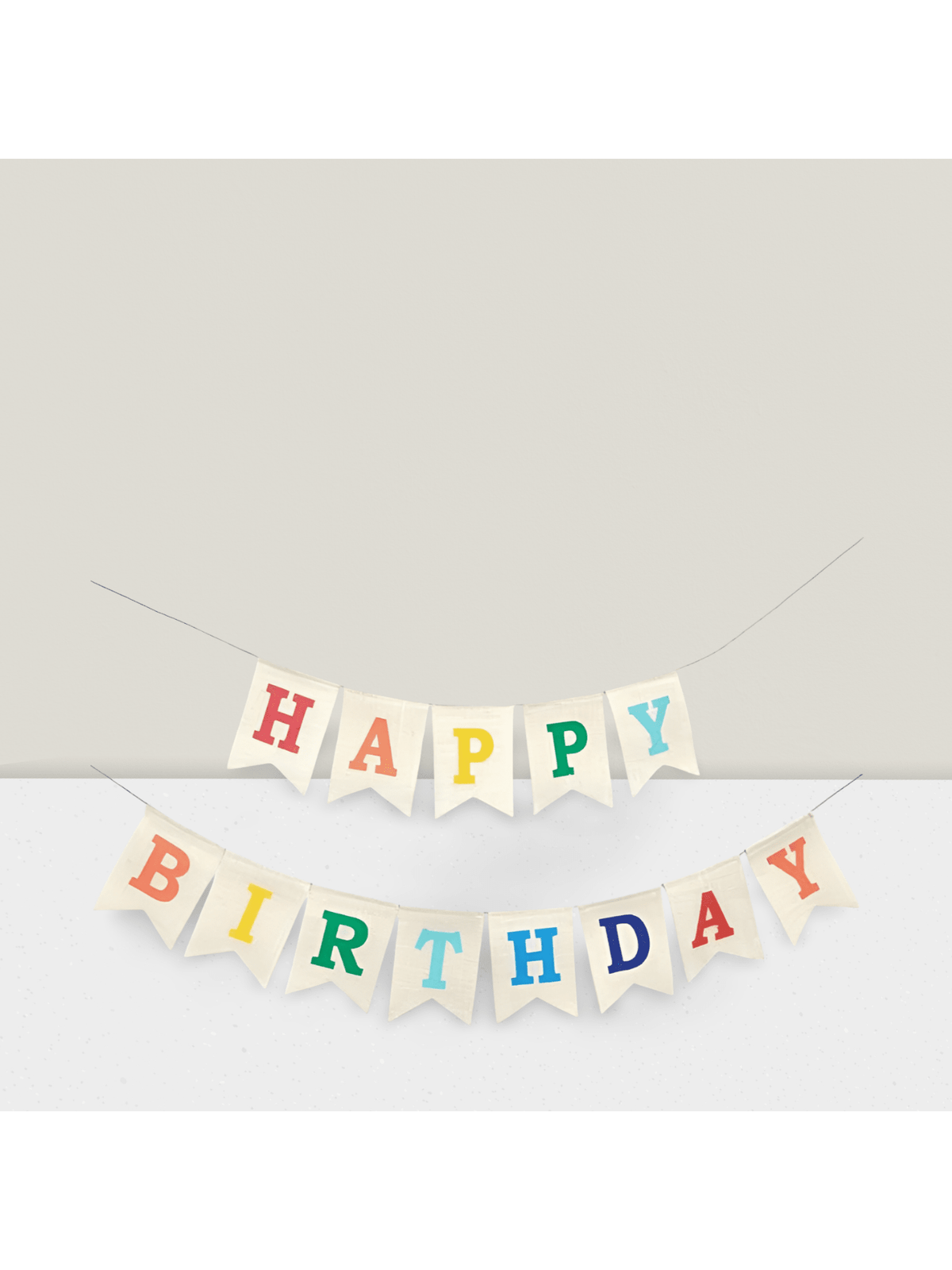 Colorful Happy Birthday Burlap Banner Durable Party Decoration