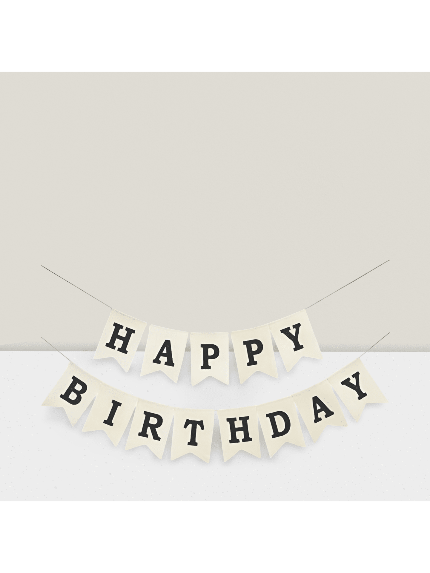 Burlap Happy Birthday Banner Reusable Black Sign for Rustic Party Decor