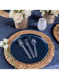 360PCS Disposable Cutlery Set In Clear SAPPHIRE Design-Includes 180 Forks, 120 Spoons & 60 Knives. Stylish And Perfect For Parties, Events & Gatherings,