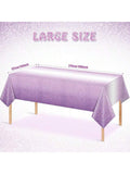 3PK Gradient Pastel Plastic Tablecloths 54x108 Inch Disposable Party Covers
