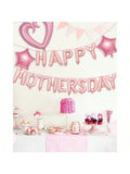 Happy Mothers Day Balloon Set Pink Rose Gold Banner Party Decor