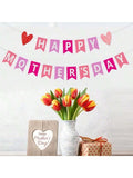 Pink Glitter Happy Mothers Day Banner Best Mom Garland for Party and Photo Decor
