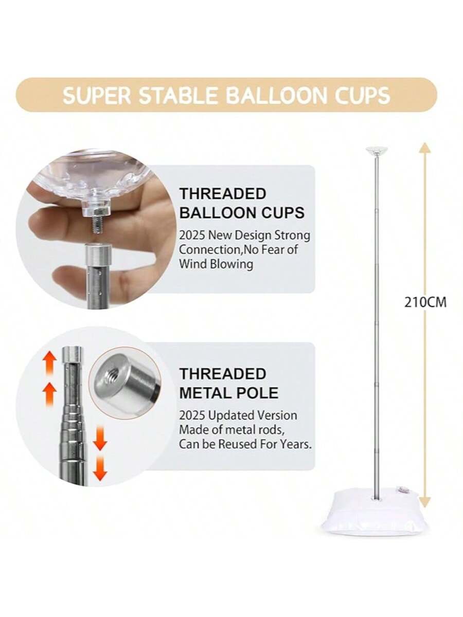 7ft Adjustable Balloon Column Stand Kit Metal Party Tower
