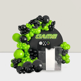 Video Game Garland Kit 100pcs Black Green Balloons For Gaming Theme Party