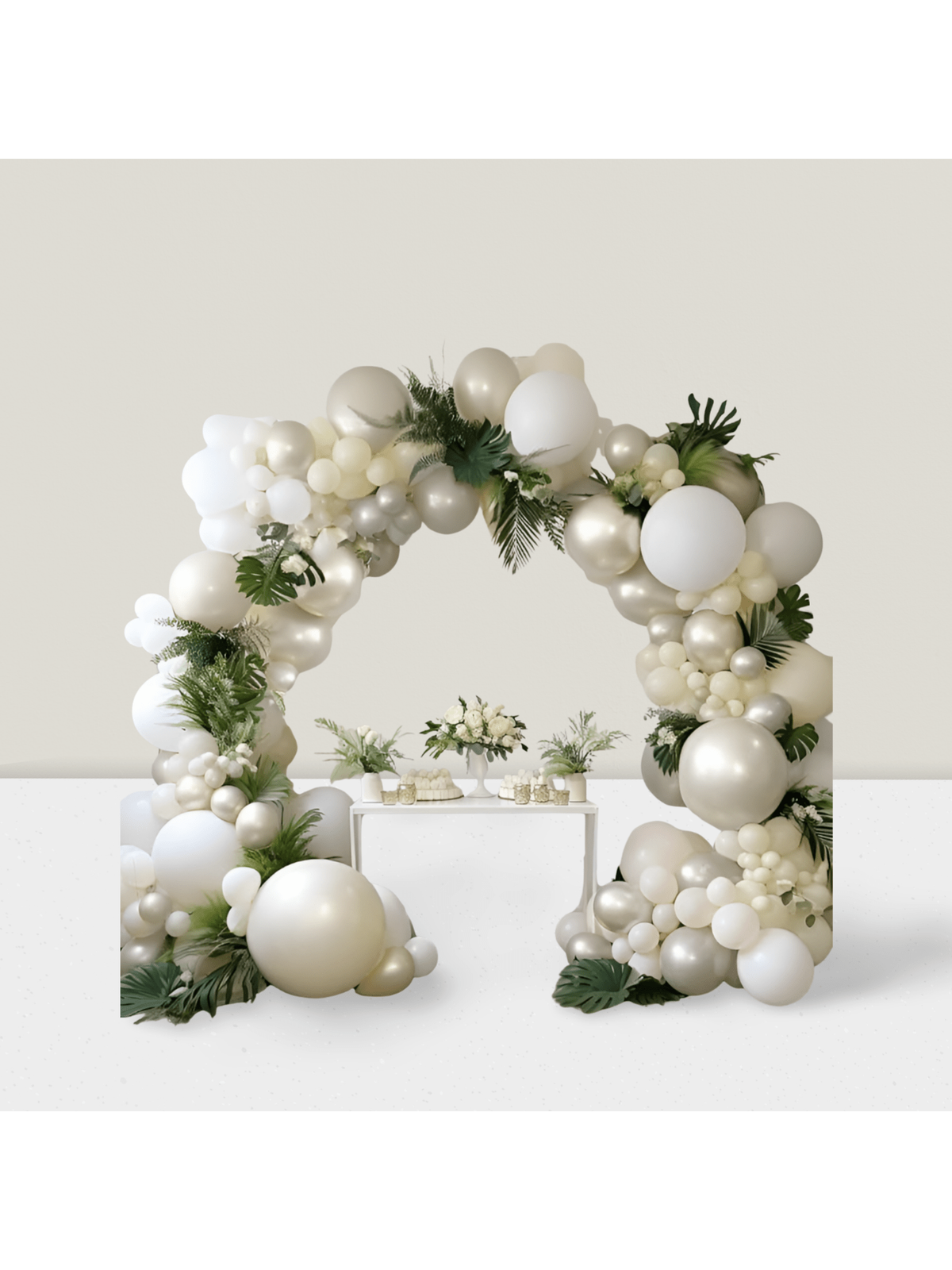 White Ivory Arch Kit 78pcs Pearl Beige Balloons For Bridal Or Wedding Decor
