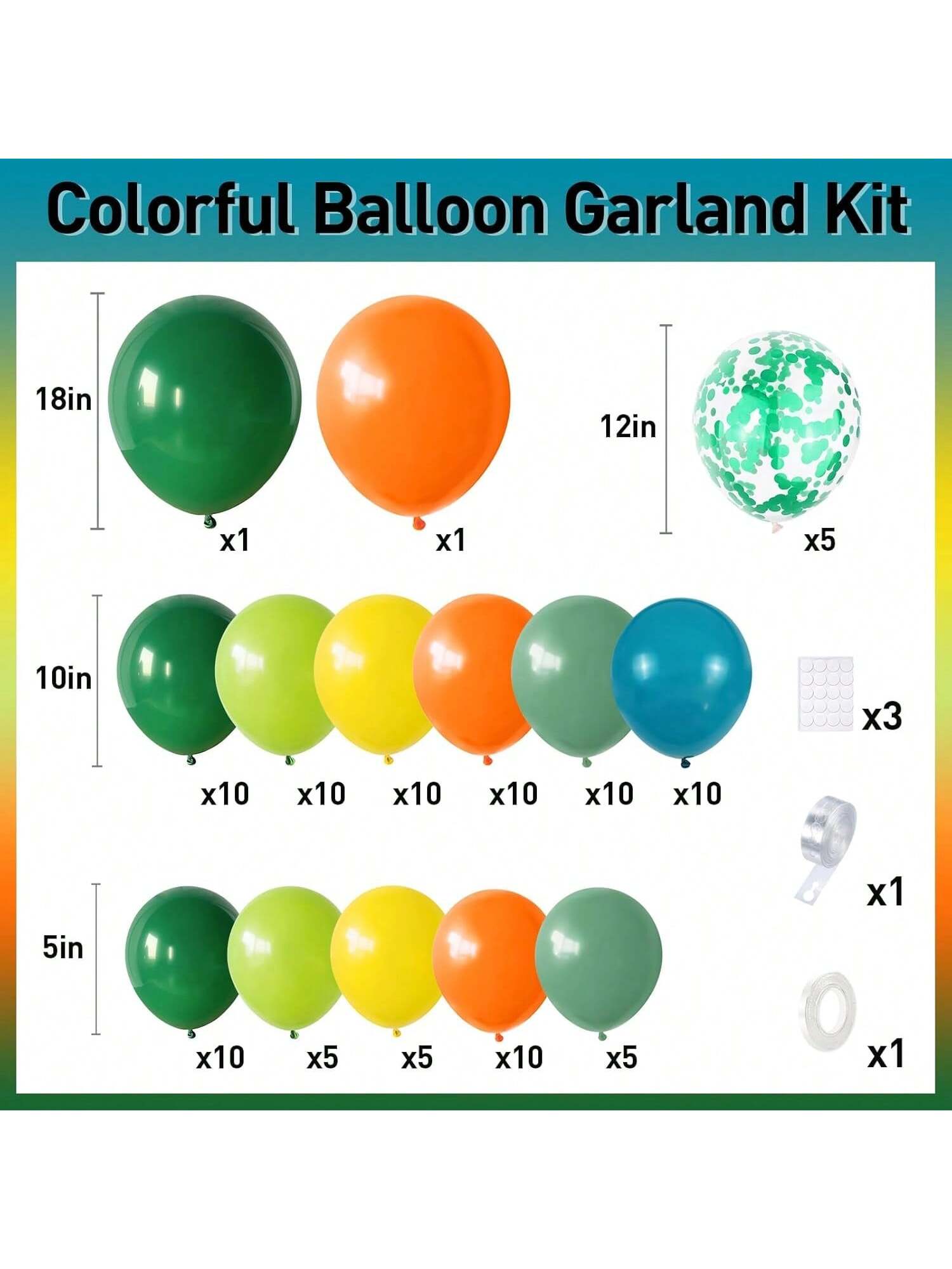 Jungle Balloon Arch Kit Sage Yellow Orange Balloons For Dino Party Theme