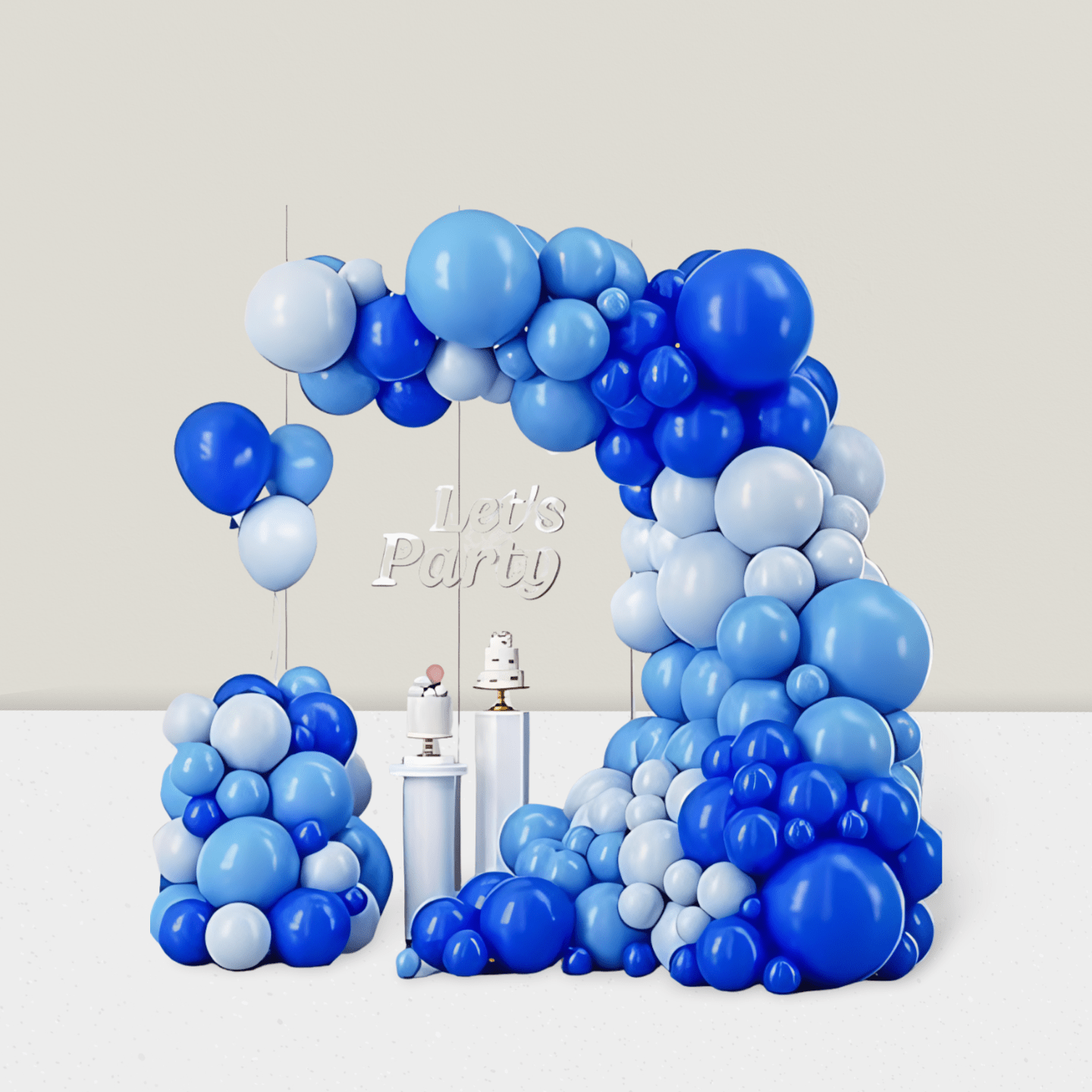 Blue Garland Kit 109pcs Pastel Royal Balloons In 4 Sizes For Party Or Shower